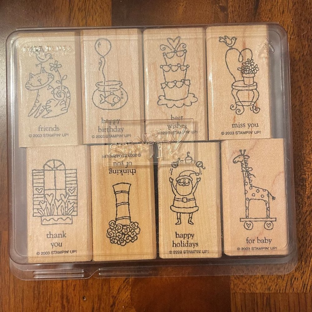 Stampin Up Wooden Stamp Set